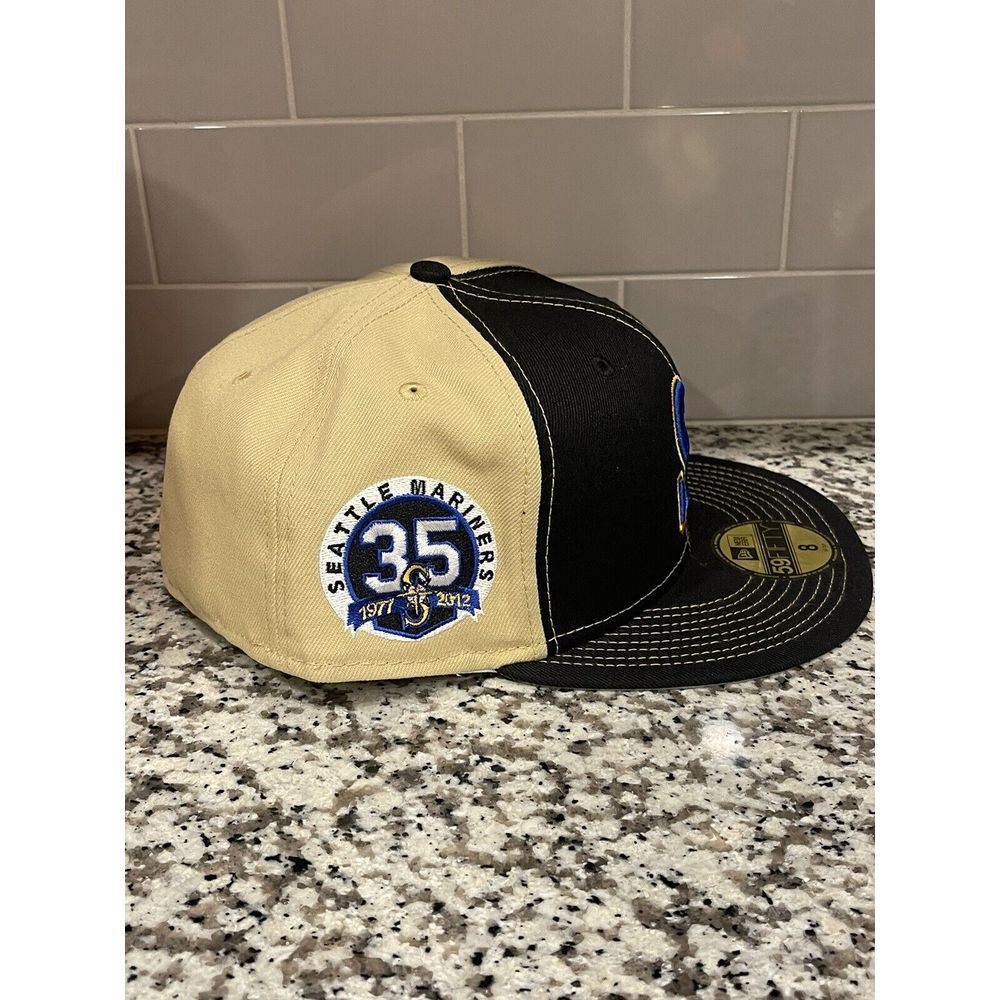 New Era 59Fifty Fitted Seattle Mariners 35th Anniversary Side Patch Hat Sz 8 - Picture 3 of 6